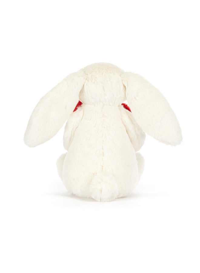 Jellycat دبدوب قلب الحب الأحمر الخجول - لعبة محشوة ناعمة بأرجل كوردية، هدية عيد الحب لطيفة للأطفال والبالغين، مجموعة جليكات، 23 سم - Image 3